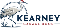 Kearney Garage Door - sandhill crane logo